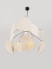 Nowoczesna Lampa Wisząca Lniana Biała 50 cm Luces Exclusivas 